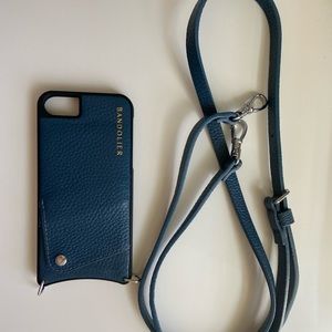 Emma Pebble Leather Crossbody Bandolier IPhoneCase